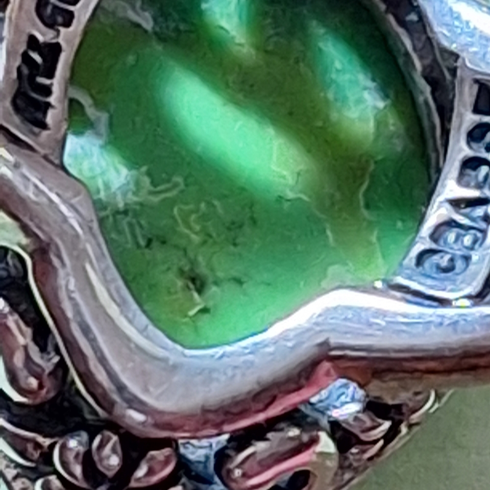 Barse Thai Green Turquoise & Silver Ring - Picture 10 of 11
